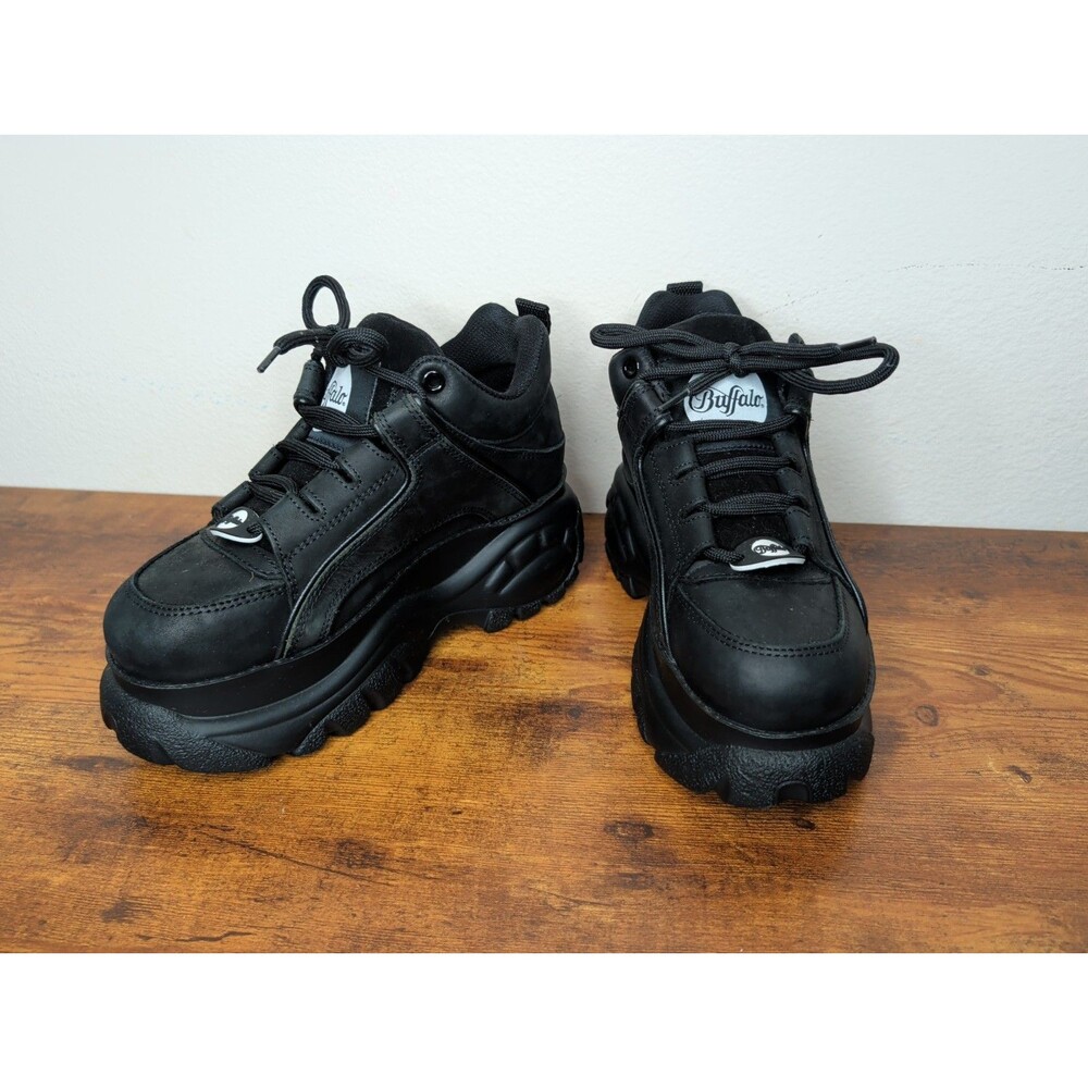 Vintage Portugal Buffalo Platform Sneakers Black Chunky Y2K Sze EU 37 UK 4 US 7